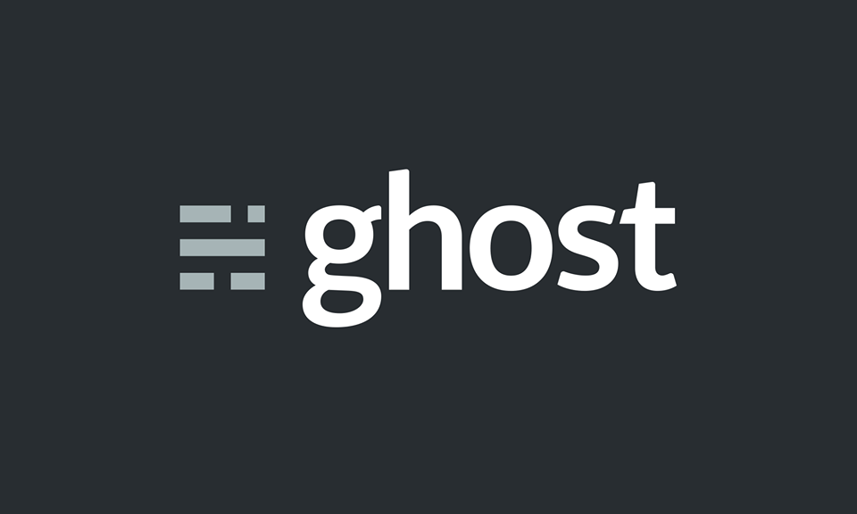 light ghost word with blocks icon on dark background